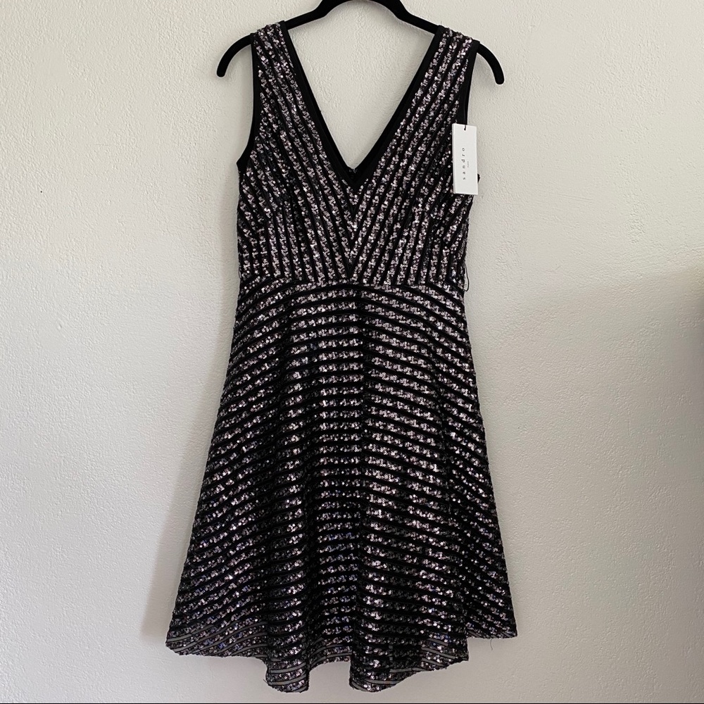 🖤🩶 Sandro Paris Nolene Sequin Dress Size Small